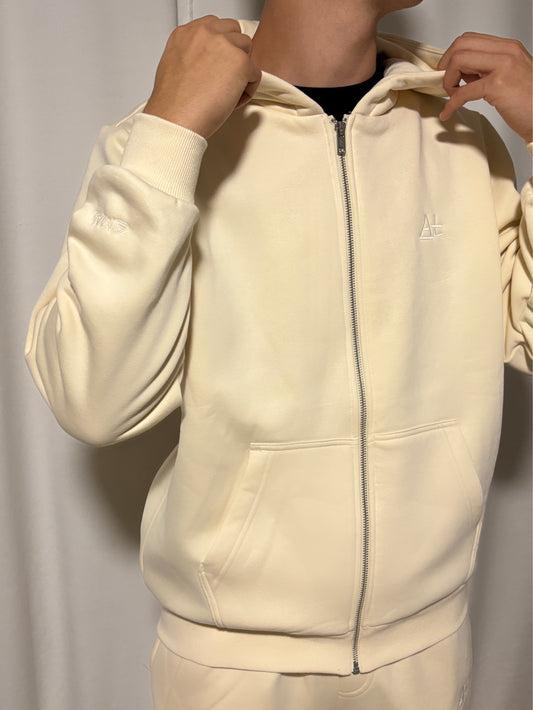 BEIGE ZIPHOODIE